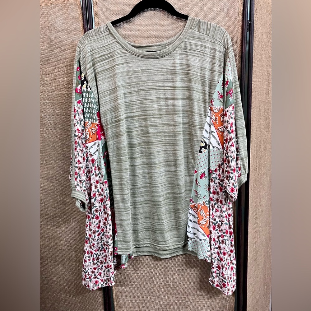 Boho Patchwork Patterned Sleeve Women Top - image 4
